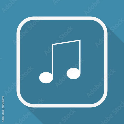 App Button mit Schatten - Musiknoten - Achtelnoten