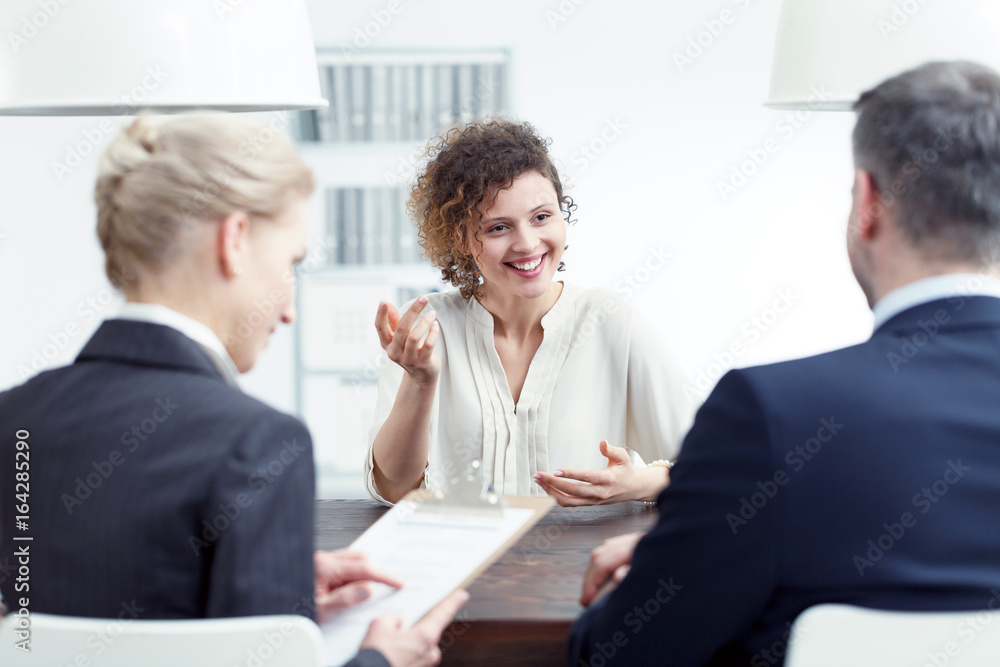 Woman speaking about her experience Woman speaking about her experience