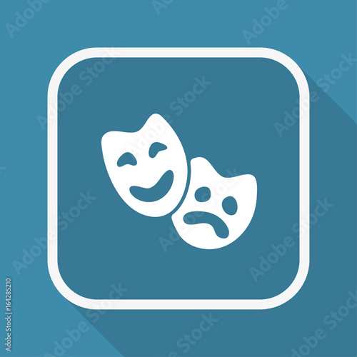 App Button mit Schatten - Masken - Theater