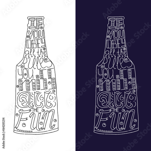 obey rules miss fun lettering