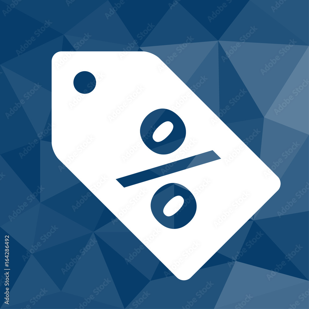 Preis Etikett - Icon mit geometrischem Hintergrund blau Stock Vector |  Adobe Stock