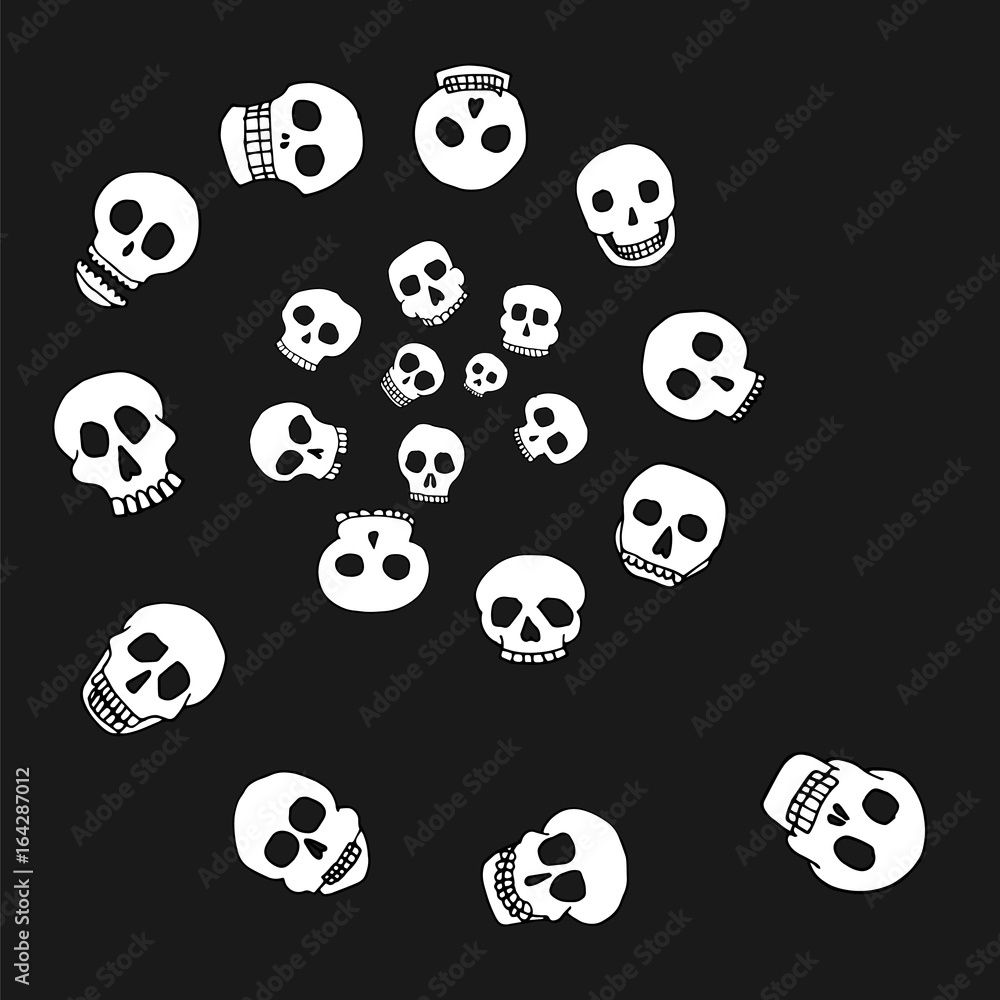 hand drawn skull spiral hand drawn skull spiral