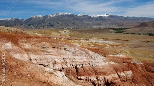 Red Mountains Near The Village Chagan-Uzun. Altai. Siberia.