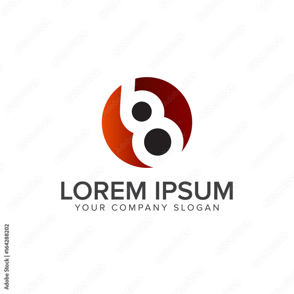 number 6 and 8 logo design concept template number 6 and 8 logo design concept template