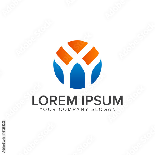 letter y logo design concept template