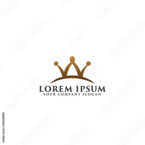 letter w crown logo design concept template