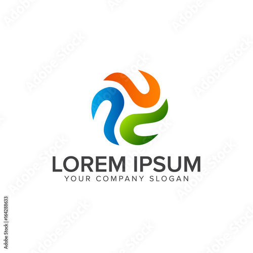 abstract round business company logo