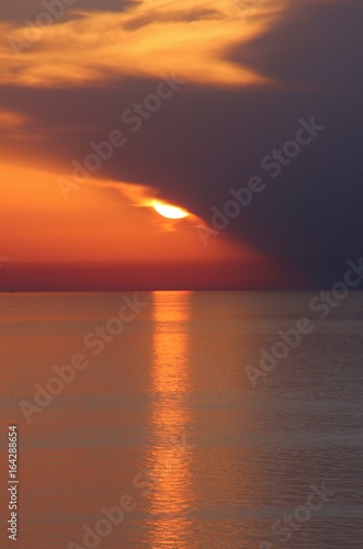 Sunset from Punta Nera  Chiessi  Elba island  on Corsica island 