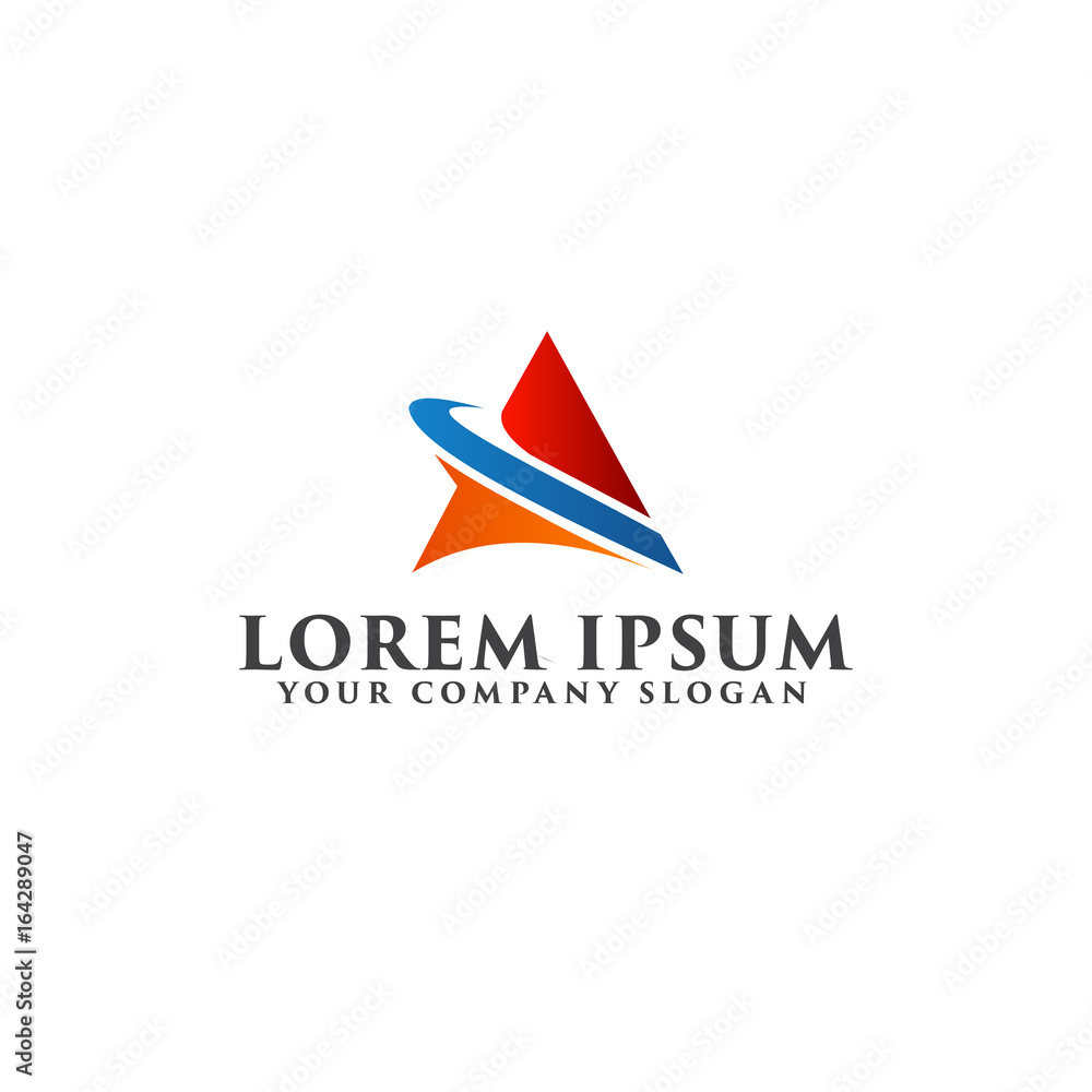 letter A logo. Technology design concept template letter A logo. Technology design concept template