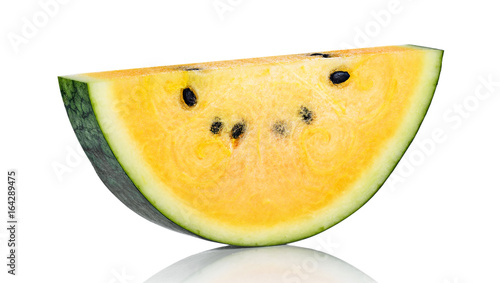 Sliced of watermelon isolated on white background.