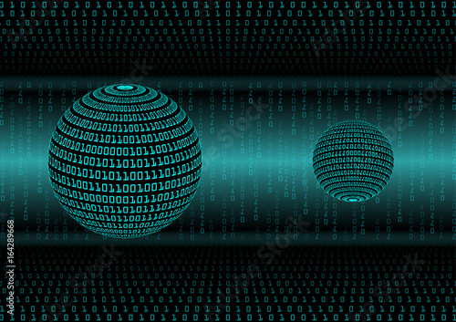 Abstract background binary geometric; computer technology Big Data Concept