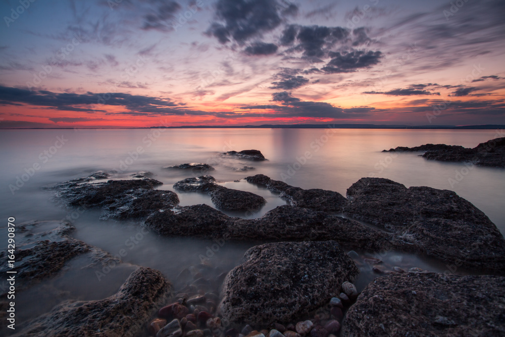 Naklejka premium Tranquil sunset