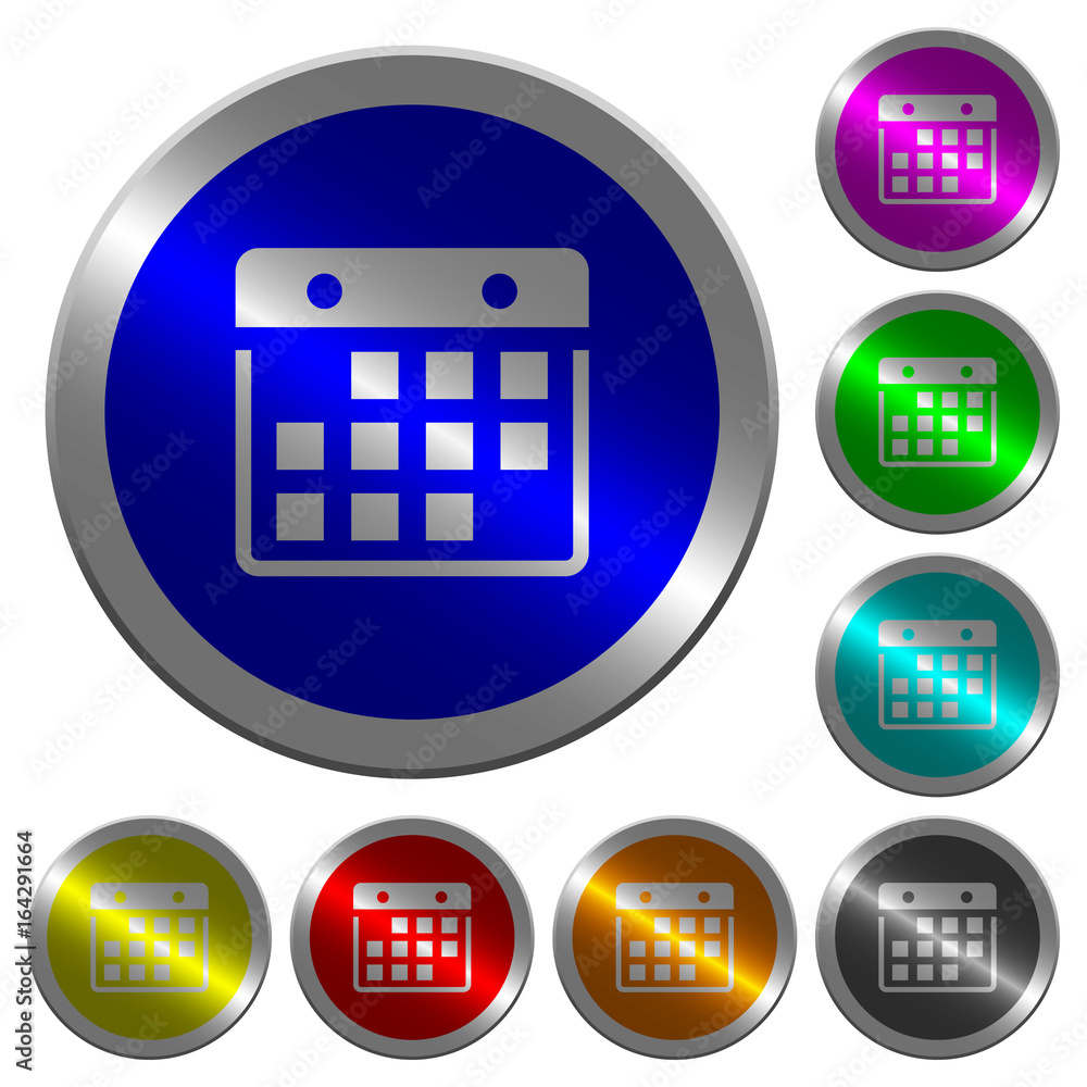 Hanging calendar luminous coin-like round color buttons Hanging calendar luminous coin-like round color buttons