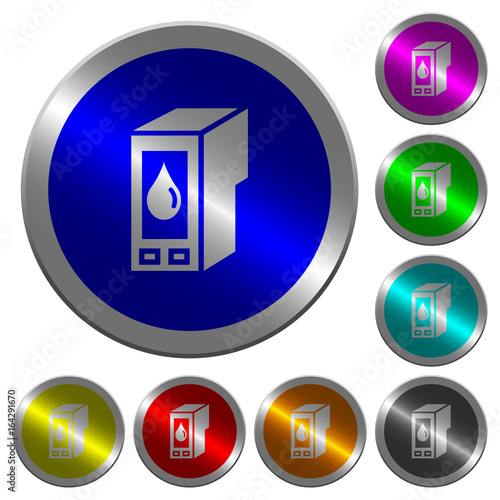Ink cartridge luminous coin-like round color buttons