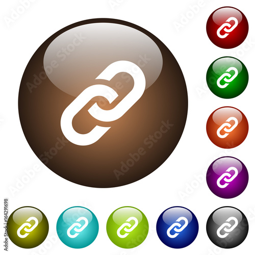 Link color glass buttons