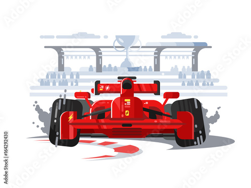 Sport car in race
