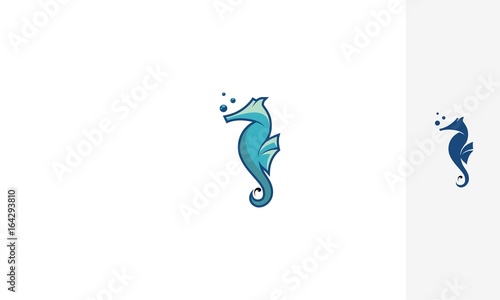 Seahorse, sea, emblem symbol icon vector logo