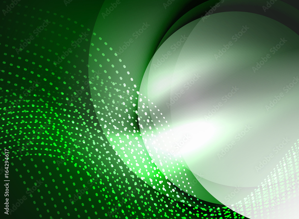 Glowing wave created with particles on dark color background Glowing wave created with particles on dark color background