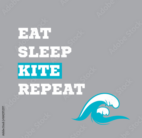 Kitesurfing logo/illustration for t-shirt 