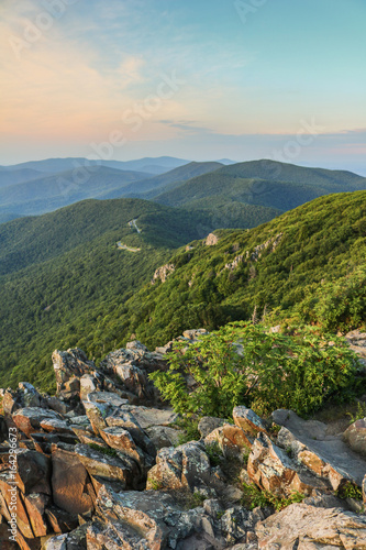 Skyline Drive seen from Stony Man, Shenandoah National Park, Virginia