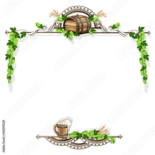 Beer frame with vintage elements