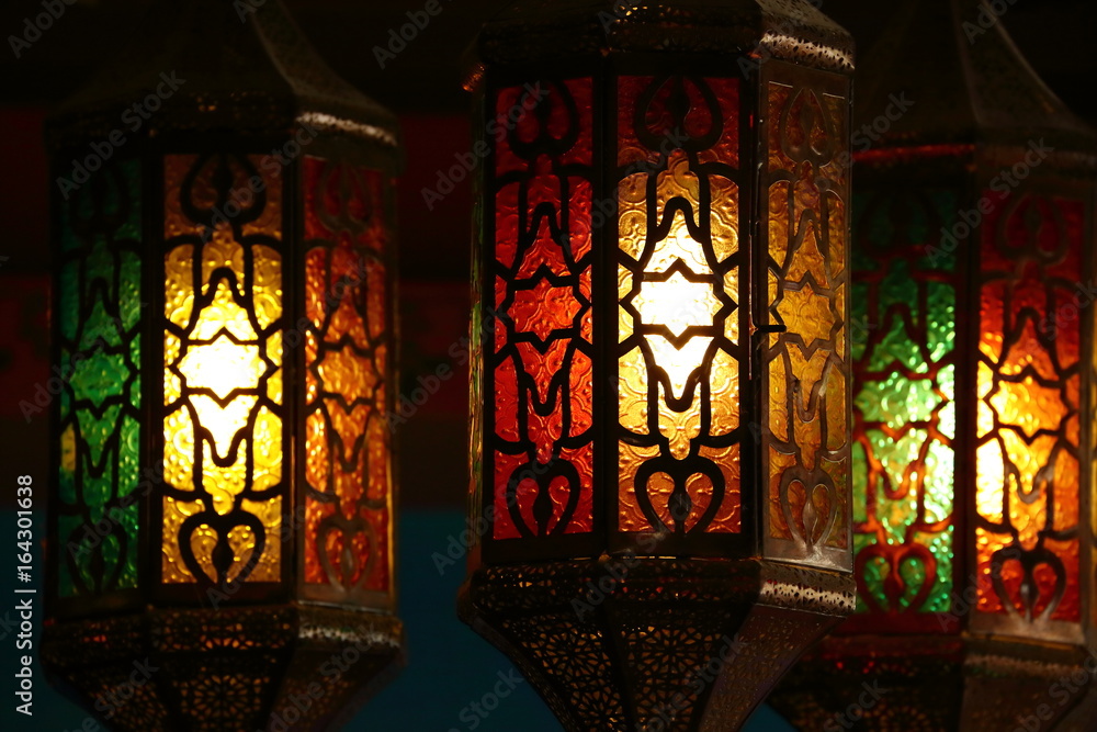 beautiful vintage lantern hanging, ramadan light decoration