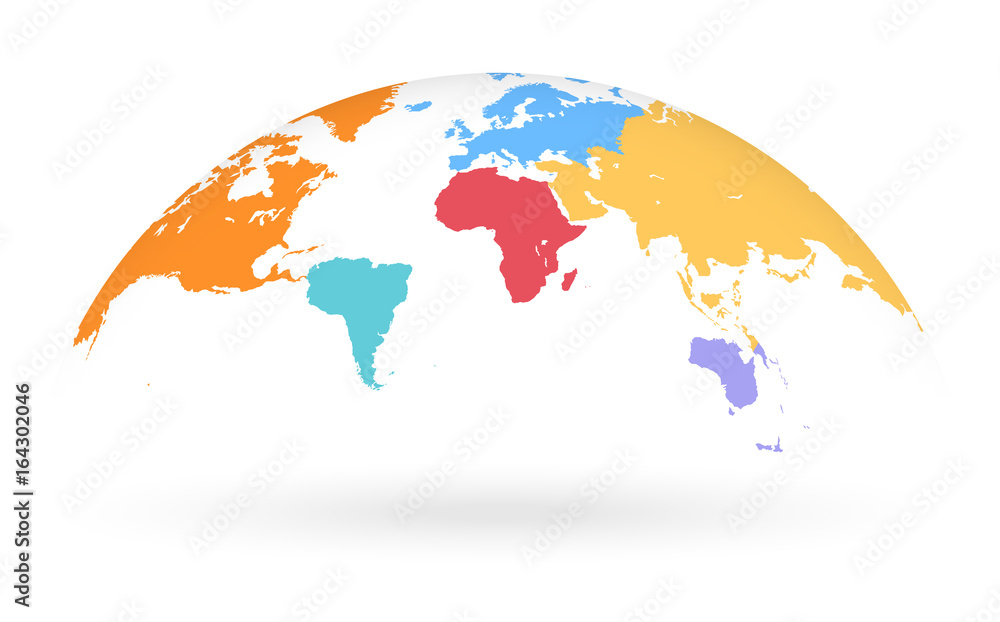 Obraz premium Multicolored Vector Globe Map