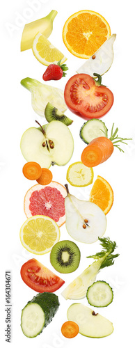 Fototapeta Naklejka Na Ścianę i Meble -  Fruits texture vegetables food diet concept template
