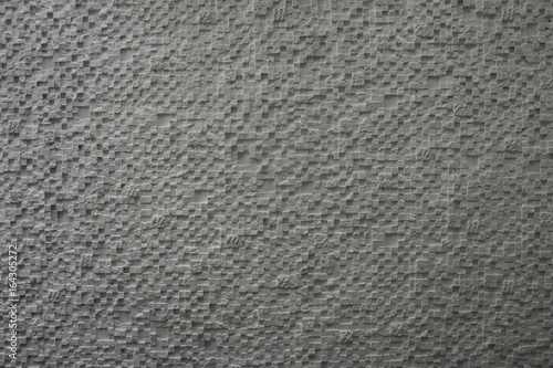 Background wall of small cubes in gray color