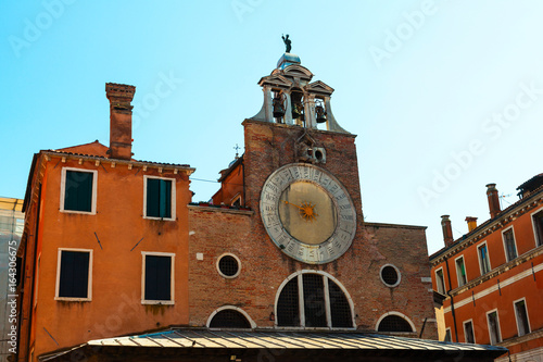 Clock of church San Giacomo di Rialto, Venice, Italy