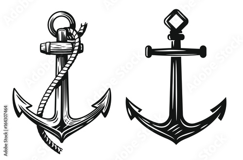 Black Nautical Anchor