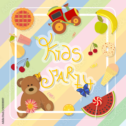 kids party - toys  fruits and sweets