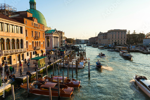 Grand Canal in sunset . Venice, Italy
