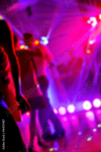 Dancefloor, party concept with dancing people © oleksajewicz