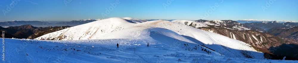 Wintry view from Velka Fatra mountains