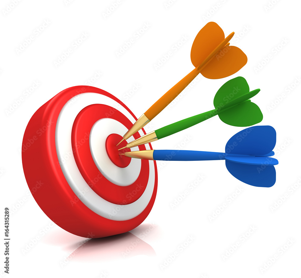 bullseye target concept 3d illustration bullseye target concept 3d illustration