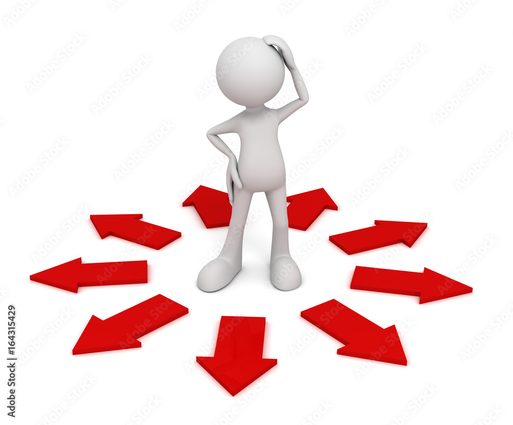 direction choice concept 3d illustration direction choice concept 3d illustration