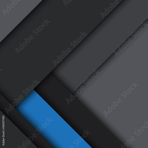 Black and blue modern material design, vector abstract background