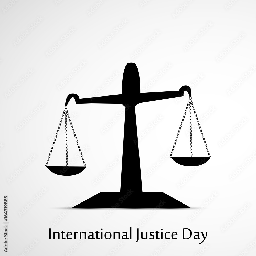 illustration of International Justice day background illustration of International Justice day background
