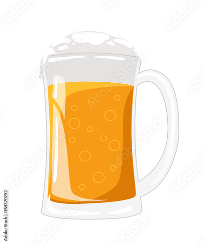 Lager beer icon. Vector beer. Glass with beer isolated on background Web site page and mobile app design vector element