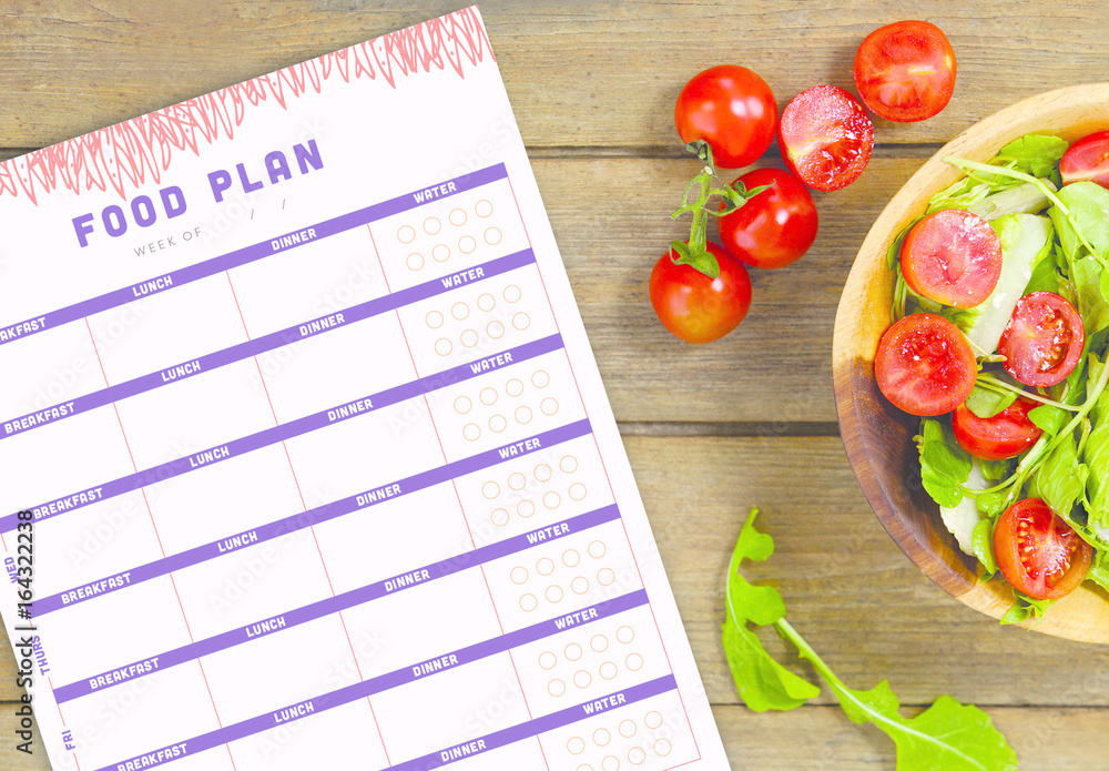 Weekly Food Planner Layout 2 Stock Template | Adobe Stock
