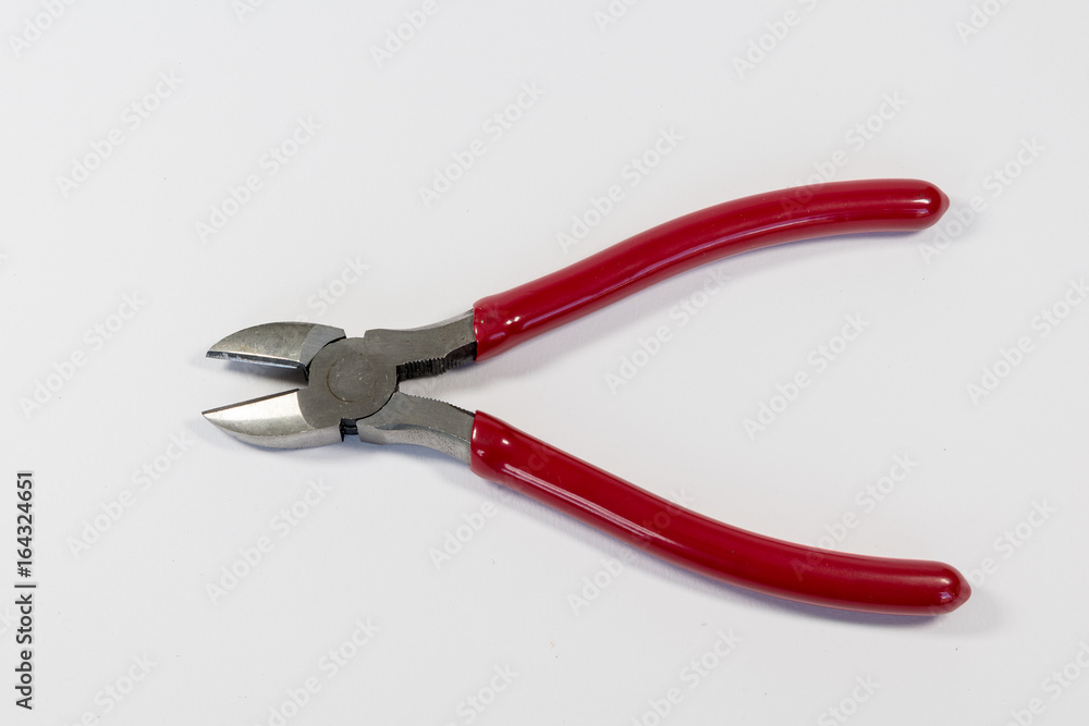 Wire cutters with red handle Wire cutters with red handle