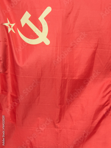 Billede på lærred Hammer And Sickle: Red Flag of The DDR, The German Democratic Republic