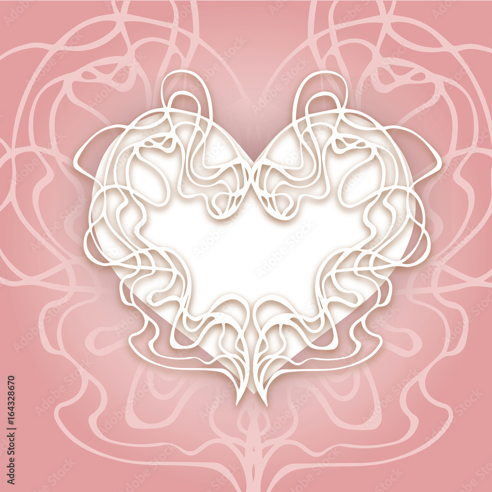 Abstract heart vector illustration- eps 10 - stock vector Ready for your design, greeting card, banner.Gentle color. Art nouveau style Abstract heart vector illustration- eps 10 - stock vector Ready for your design, greeting card, banner.Gentle color. Art nouveau style
