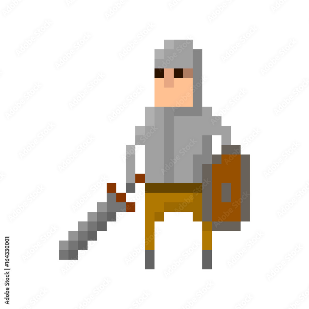 Fototapeta premium Pixel knight for games and applications