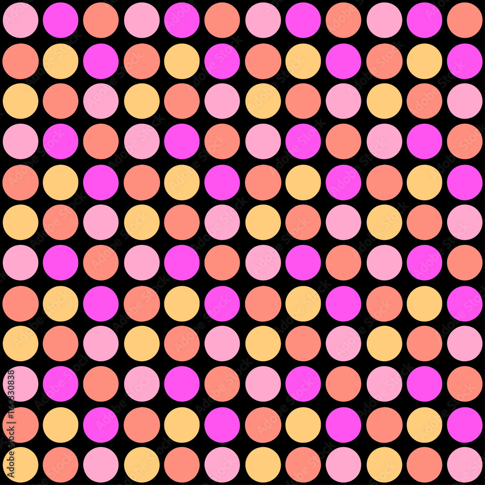 Polka Dots seamless pattern.Textile ink brush strokes texture in Pop Art style. Polka Dots seamless pattern.Textile ink brush strokes texture in Pop Art style.