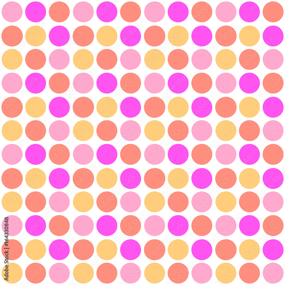  Polka Dots seamless pattern.Textile ink brush strokes texture in Pop Art style.
