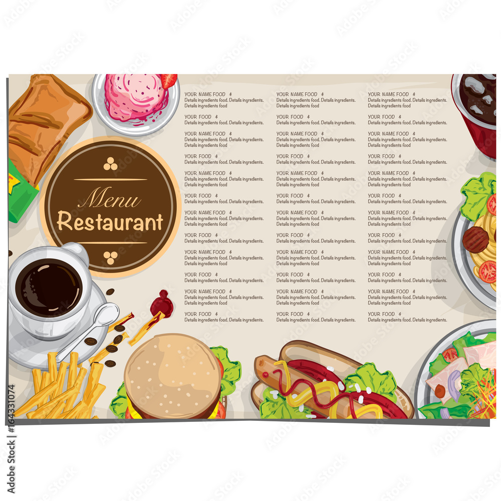 Free Vector | Cute menu for kids painted in watercolor | Menu card design,  Kids menu, Kids cafe