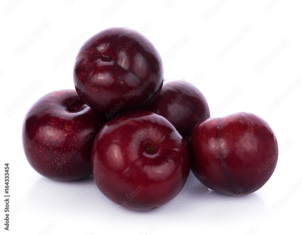 plums isolated on white background plums isolated on white background