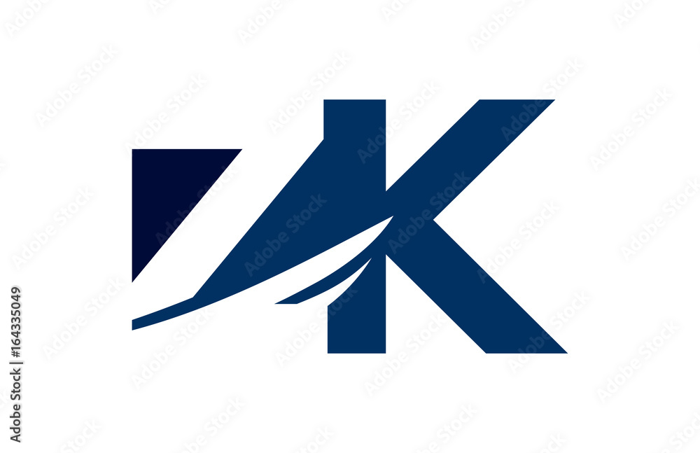 ZK Negative Space Square Swoosh letter Logo ZK Negative Space Square Swoosh letter Logo